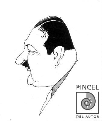 Caricatura de Basileo Muños (sic) por Amighetti, Francisco