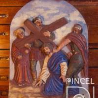 Vía Crucis tercera estación. Jesús cae por primera vez por Argüello, Wenceslao