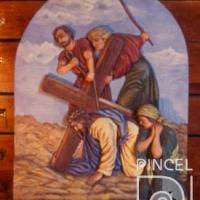 Vía Crucis séptima estación. Jesús cae por segunda vez por Argüello, Wenceslao
