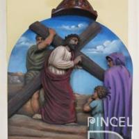 Vía Crucis octava estación. Jesús consuela a las mujeres de Jerusalén por Argüello, Wenceslao