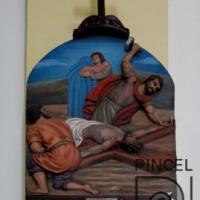 Vía Crucis undécima estación. Jesús es clavado en la cruz por Argüello, Wenceslao