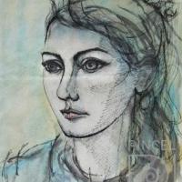 Retrato de mujer por Barracosa Megrá, Eduardo