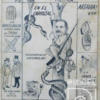 Contraportada del semanario La Mueca #9 por Chinchilla, Antolín