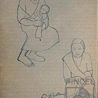 Madre con niño y vendedora por González, Manuel de la Cruz