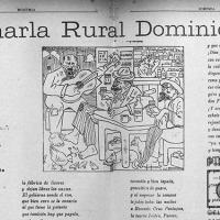 Ilustración para el Diario La Bohemia. Charla rural por Hine, Enrique (ManoLito)