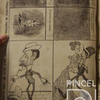 Dibujos en la revista El Cometa. Tipos del día, Los elegantes por Hine, Enrique (ManoLito)