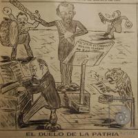 El duelo de la patria (portada revista El Cometa) por Hine, Enrique (ManoLito)