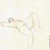 Desnudo con pierna flexionada. Dibujo 11 del Sketch Book1 por Jiménez, Max