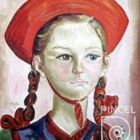 Olga con sombrero por Luján, Flora