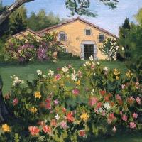 Casa de campo con rosas por Paul, Meredith