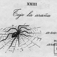 Ilustración XXIII (araña), del Silabario Castellano Porfirio Brenes Castro por Povedano, Tomás