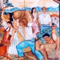 La Segunda República. Mural para el Aeropuerto Juan Santamaria (detalle de labores agrícolas) por Ranucci, Lucio