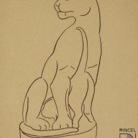 Boceto para escultura leona por Sánchez, Juan Manuel