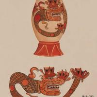 Lámina N° 30. Vasija ovoide con representación de serpiente emplumada por Zúñiga, Francisco
