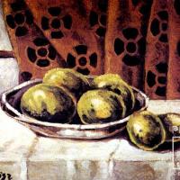 Bodegón con limones por Zúñiga, Francisco